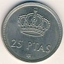 25 Pesetas Spain 1975 KM# 808. Subida por Granotius